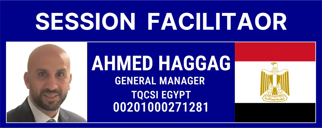 TQCSI Arabia ISO 9001:2026 Seminar contact - Ahmed Haggag