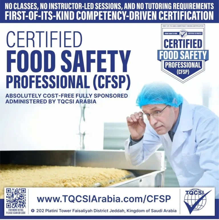 Certified Food Safety Professional programme